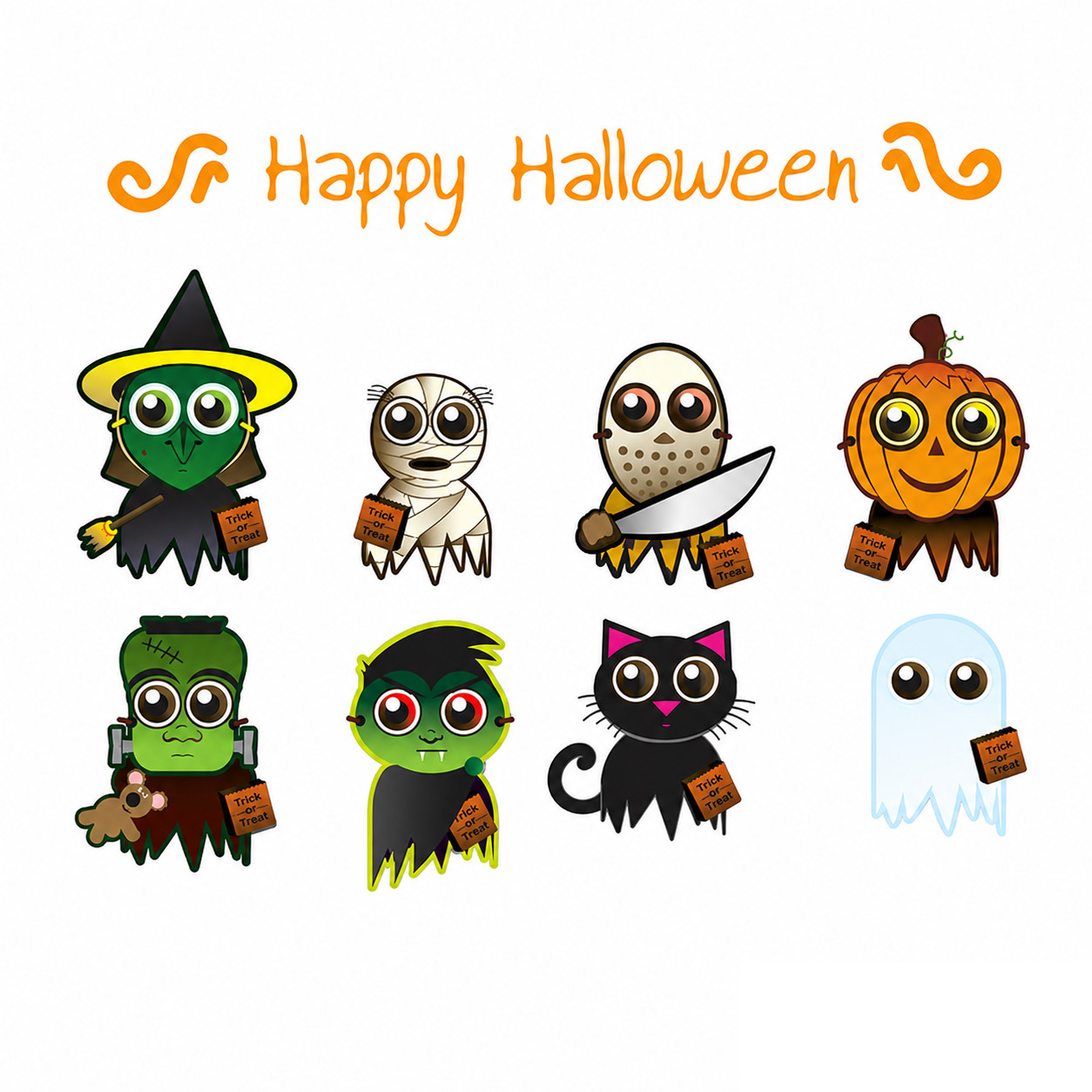 Dibujos de Amigos En Happy halloween