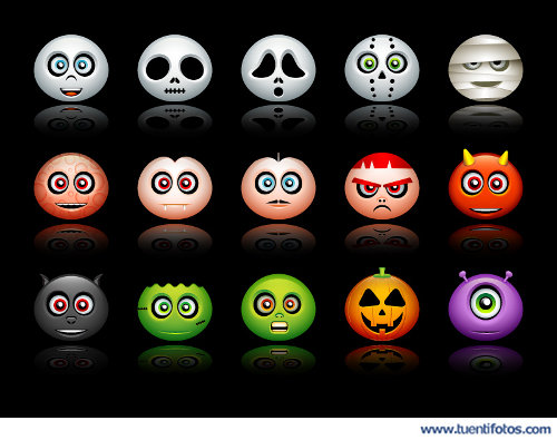 Dibujos de Caras De Halloween