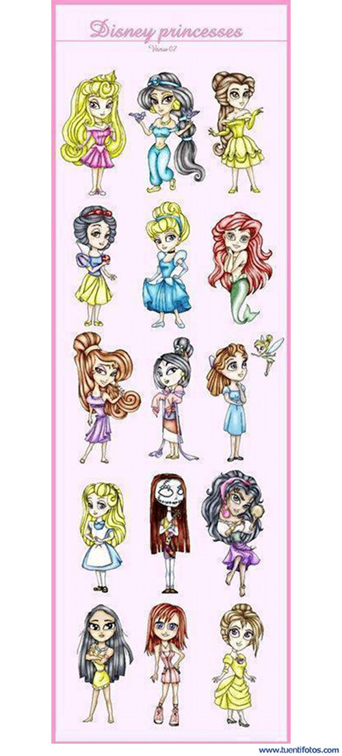 Chicas de Pequeñas Princesas Disney