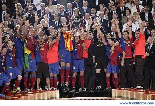 Eventos de Barsa Levantando La Copa De Europa