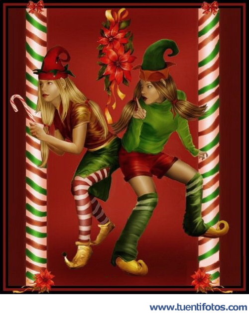 Navidad de Elfas De Papa Noel
