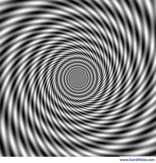 Ilusiones de Espiral Blanco Y Negro