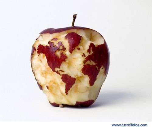 Increibles de Manzana Mapa Mundi