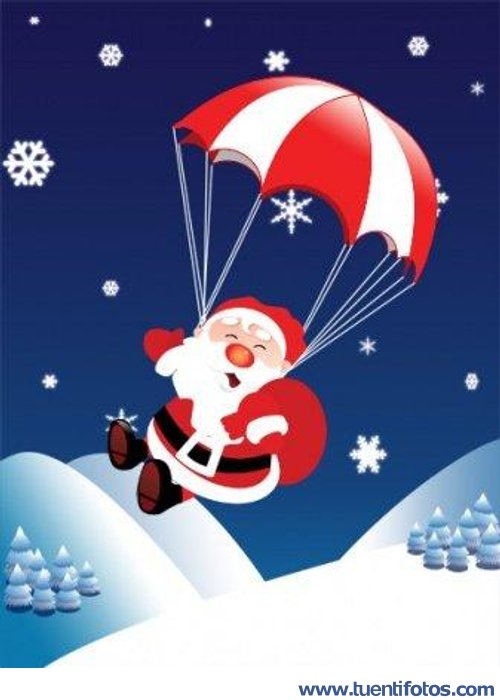 Navidad de Papa Noel Paracaidista