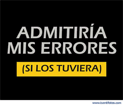 Señales de Admitiría Mis Errores