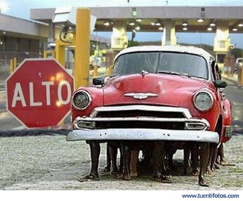 Bromas de Coche De Tracción Humana