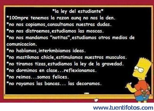 Textos de Ley Del Estudiante Por Bart