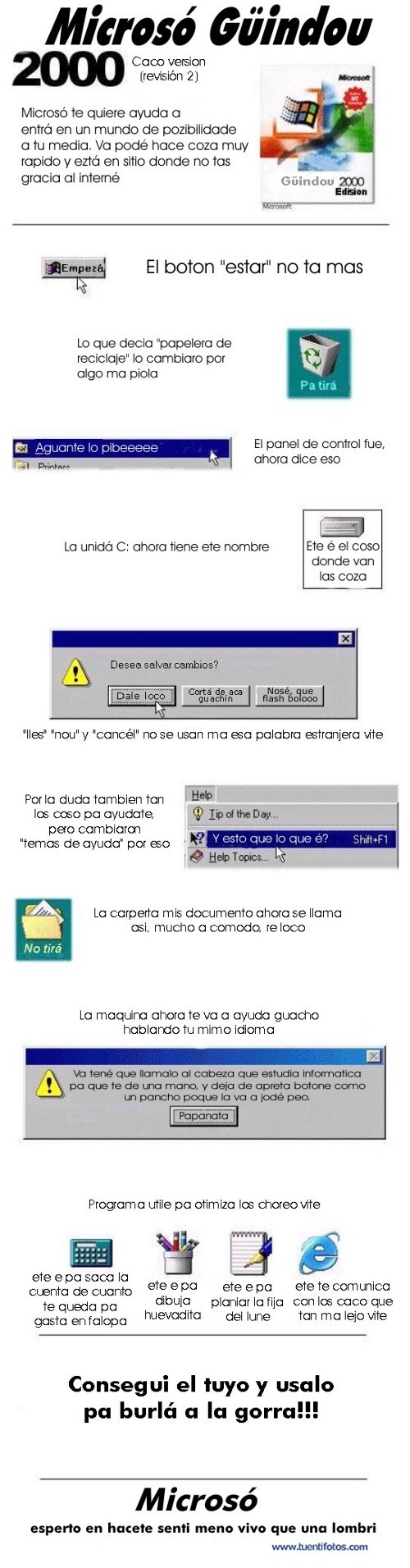 Textos de Microso Guindou 2000 Argentino
