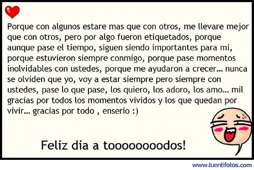 Textos de Feliz Día A Todos