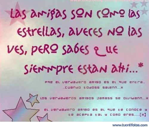 Amistad de Las Amigas Como Las Estrellas
