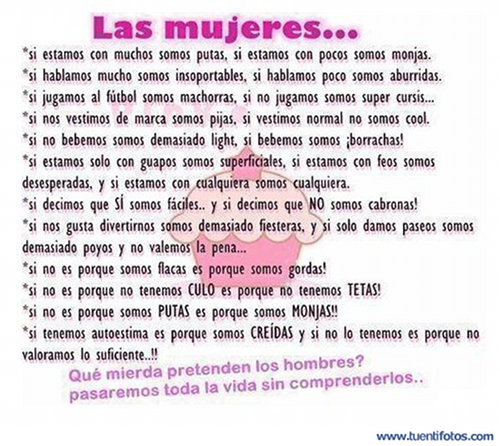 Textos de Las Mujeres Incomprendidas