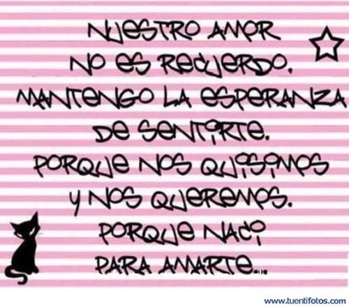 Textos de Nuestro Amor No Es Recuerdo