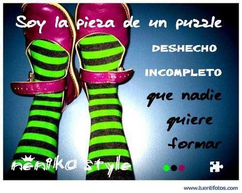 Desamor de Soy La Pieza De Un Puzle Deshescho